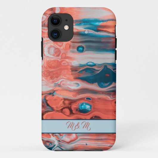 カラフル抽象芸術絵画の携帯ケース。 Case-Mate iPhoneケース (裏面)