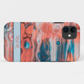 カラフル抽象芸術絵画の携帯ケース。 Case-Mate iPhoneケース (裏面(横))