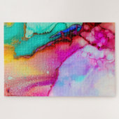 カラフル抽象芸術絵画アートワークパズル ジグソーパズル (横)