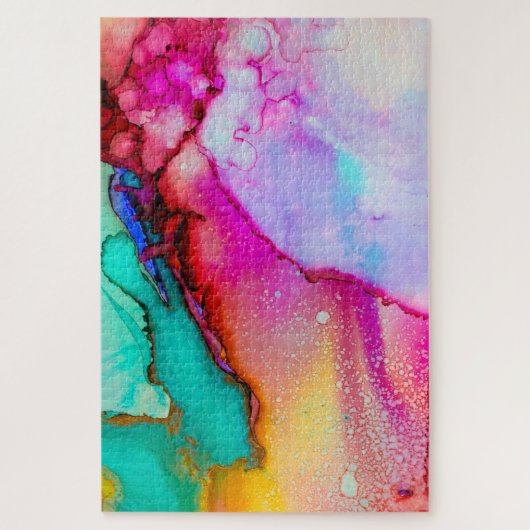 カラフル抽象芸術絵画アートワークパズル ジグソーパズル (縦)