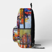 カラフル抽象芸術絵画デザイン プリントバックパック (右)