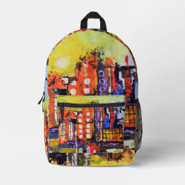 カラフル抽象芸術絵画デザイン プリントバックパック
