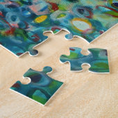 カラフル抽象芸術絵画円 ジグソーパズル (側面)