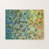 カラフル抽象芸術絵画円 ジグソーパズル (横)
