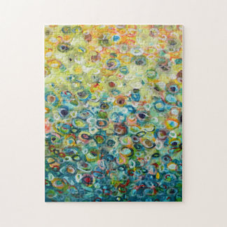 カラフル抽象芸術絵画円 ジグソーパズル