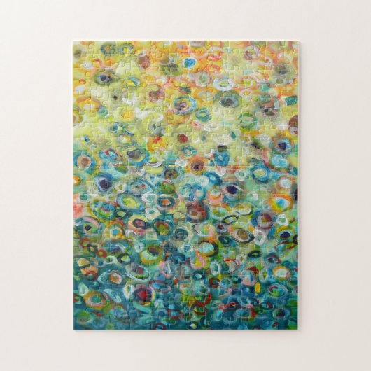 カラフル抽象芸術絵画円 ジグソーパズル (縦)