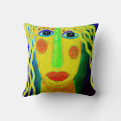 カラフル抽象芸術絵画女 クッション (裏面)