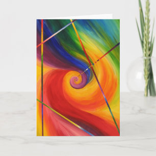 カラフル抽象芸術絵画- Greeting Card カード