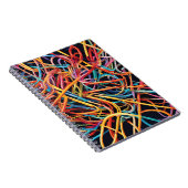 カラフル抽象芸術線スパイラルノートブック ノートブック (右側)
