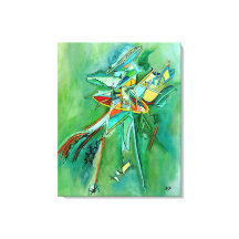 カラフル抽象芸術線ファインアートグリーンレッドイエロー