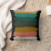 カラフル抽象芸術線モダン、ブラシストローク クッション (ブランケット)