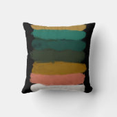 カラフル抽象芸術線モダン、ブラシストローク クッション (裏面)