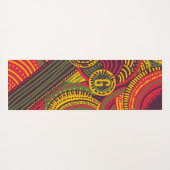 カラフル抽象芸術線 |ピンクパープルイエローグリーン ヨガマット (裏面(横))