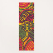 カラフル抽象芸術線 |ピンクパープルイエローグリーン ヨガマット (正面)