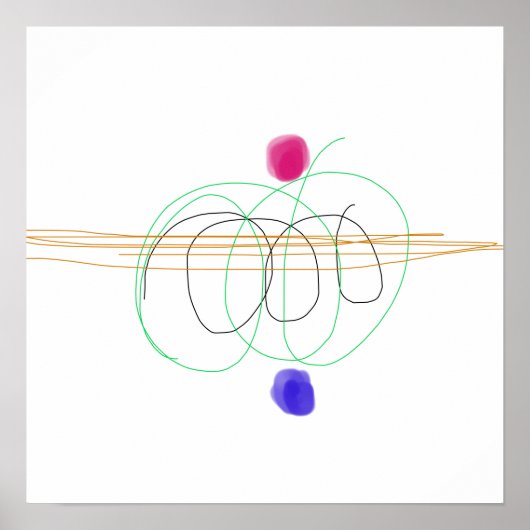 カラフル抽象芸術線 ポスター (正面)