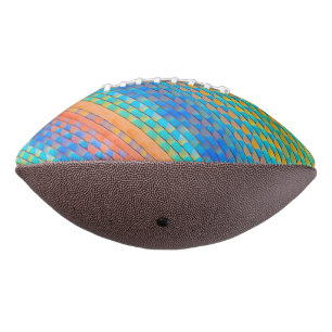 カラフル抽象芸術織りデジタルパターン アメリカンフットボール