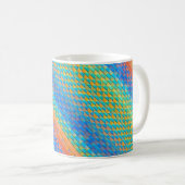 カラフル抽象芸術織りデジタルパターン コーヒーマグカップ (正面右)