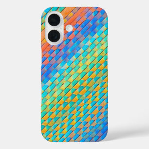 カラフル抽象芸術織りデジタルパターン iPhone 16ケース
