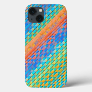 カラフル抽象芸術織りデジタルパターン iPhone 13ケース