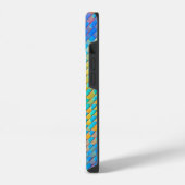 カラフル抽象芸術織りデジタルパターン iPhoneケース (左側面)