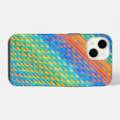 カラフル抽象芸術織りデジタルパターン iPhoneケース (裏面横)