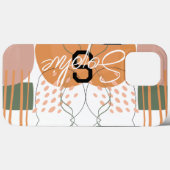 カラフル抽象芸術美学カスタムモノグラム名 Case-Mate iPhoneケース (裏面 (横))