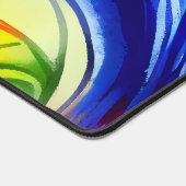 カラフル抽象芸術羽毛デスクマット デスクマット (コーナー)