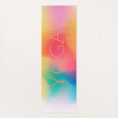 カラフル抽象芸術背カスタム景文字 ヨガマット (裏面)