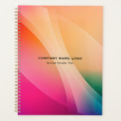 カラフル抽象芸術背景ノート プランナー手帳 (正面)