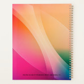カラフル抽象芸術背景ノート プランナー手帳 (裏面)