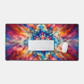 カラフル抽象芸術背景 デスクマット (キーボード&マウス)