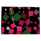 カラフル抽象芸術背景 ラージペーパーバッグ (裏面)