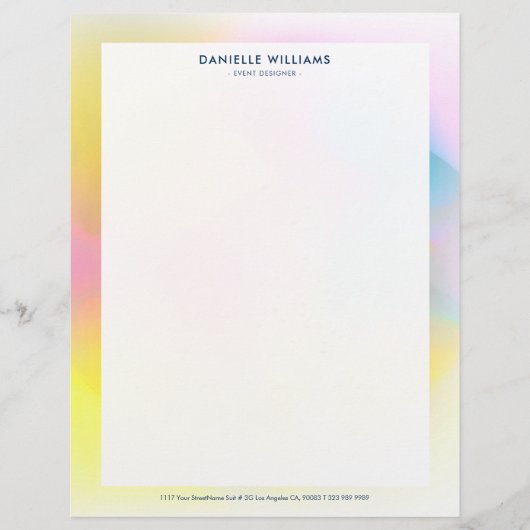 カラフル抽象芸術背景 レターヘッド (正面)