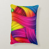カラフル抽象芸術背景，色，文字列 アクセントクッション (裏面(縦))