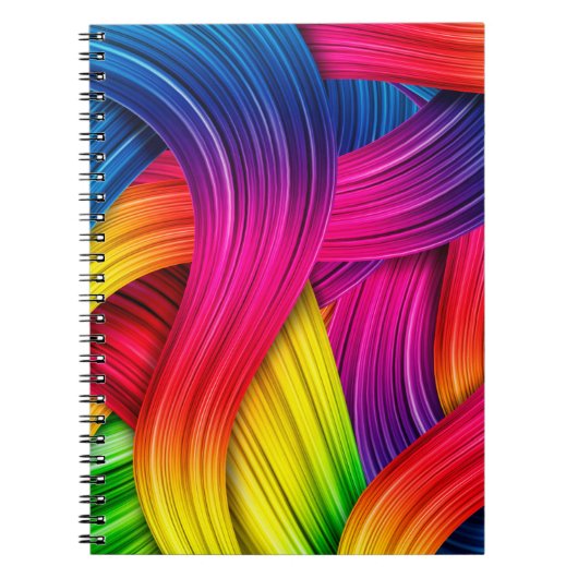 カラフル抽象芸術背景，色，背景 ノートブック (正面)