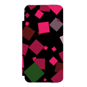 カラフル抽象芸術背景 iPhone SE/5/5sウォレットケース