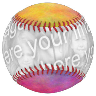 カラフル抽象芸術自分の写真を追加 ソフトボール