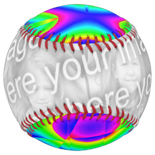 カラフル抽象芸術自分の写真を追加 ソフトボール