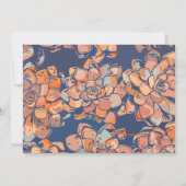 カラフル抽象芸術自然ブルー縁ど家族の写真 シーズンカード (裏面)