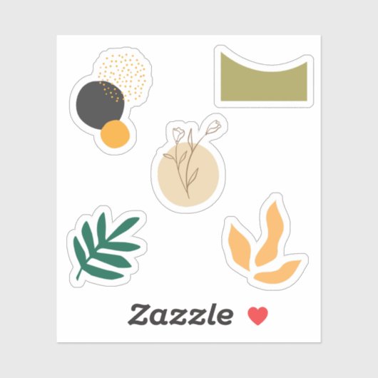 カラフル抽象芸術自然色スクラップブック作り シール (シート)