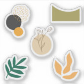 カラフル抽象芸術自然色スクラップブック作り シール (正面)