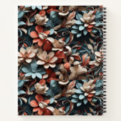 カラフル抽象芸術花スパイラルノート ノートブック (裏面)