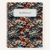 カラフル抽象芸術花スパイラルノート ノートブック (正面)