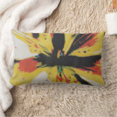 カラフル抽象芸術花写真同時代 ランバークッション (ブランケット)