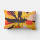 カラフル抽象芸術花写真同時代 ランバークッション (裏面)