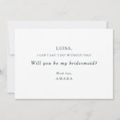 カラフル抽象芸術花嫁プロポーザル・カード 招待状 (裏面)