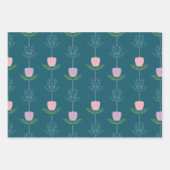 カラフル抽象芸術花柄 ラッピングペーパーシート (正面3)