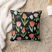 カラフル抽象芸術花模様 クッション (ブランケット)