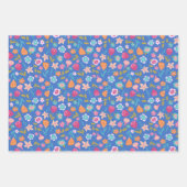 カラフル抽象芸術花模様 ラッピングペーパーシート (正面)