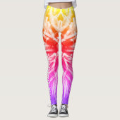 カラフル抽象芸術花火の写真 レギンス (正面)